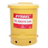 油渍废弃物防火垃圾桶（黄色）6加仑22.70升 WA8109100Y
