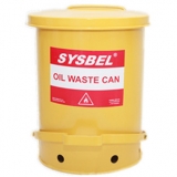油渍废弃物防火垃圾桶（黄色）6加仑22.70升 WA8109100Y
