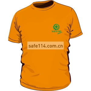 安全文化衫（纯棉圆领）（桔色）（10件起订） AF91171