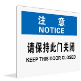 请保持此门关闭(中英文)