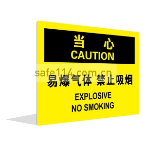 易爆气体 禁止吸烟（中英文）