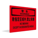 除指定区域外,禁止吸烟（中英文）